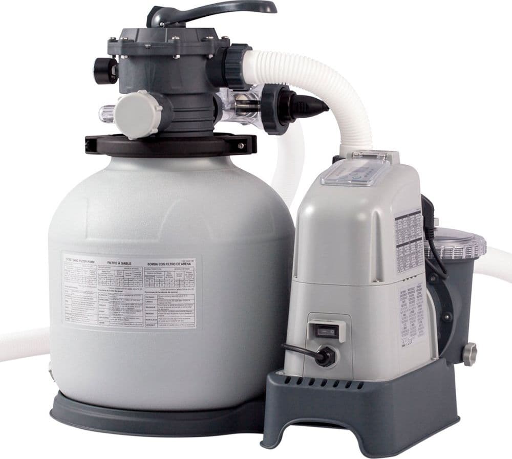 Pompa a Sabbia Combo con Clorinatore Portata 6 000 L H Intex - 3