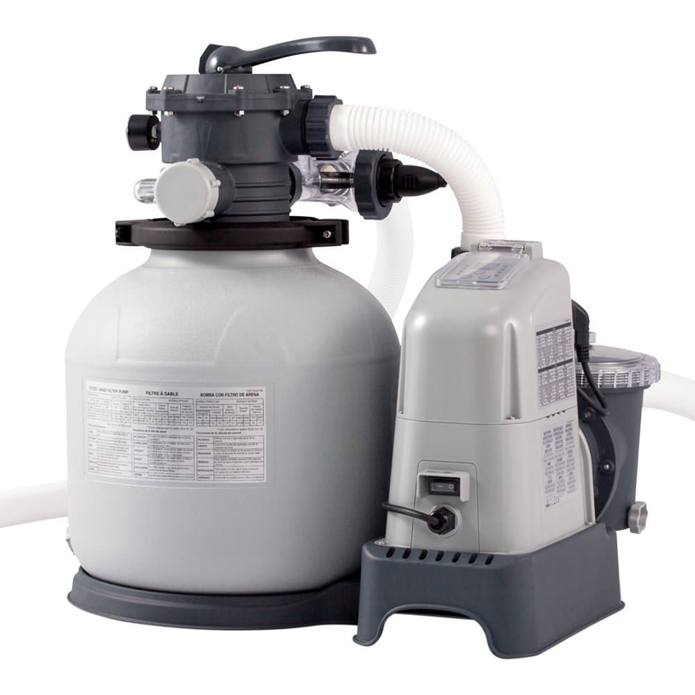 Pompa a Sabbia Combo con Clorinatore Portata 6 000 L H Intex - 3