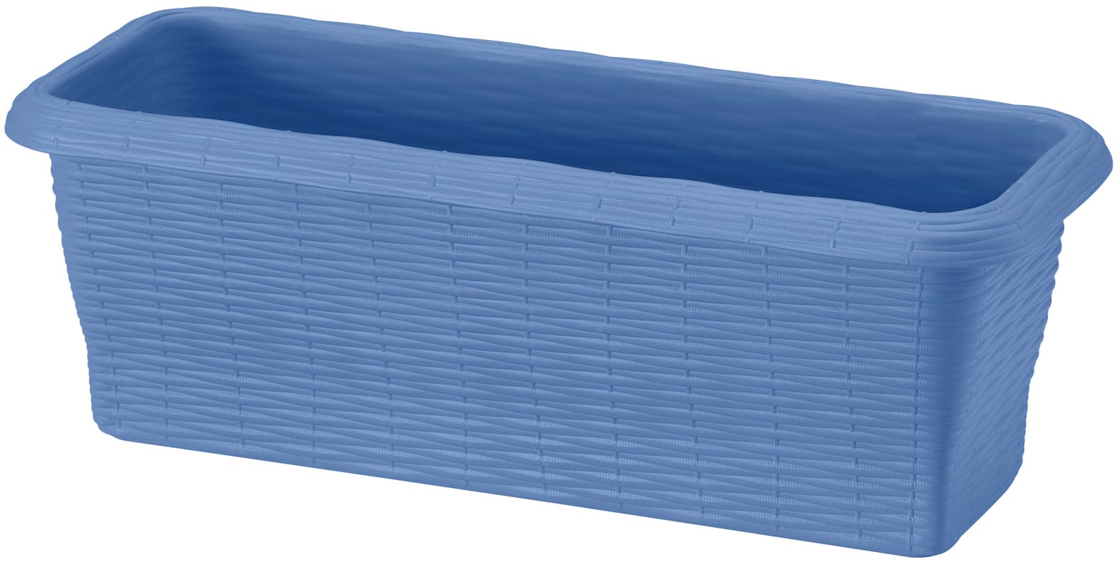 Fioriera Rettangolare Paglia Normal Colore Cielo Cm 50 x 20X17 5 H Bama - 3