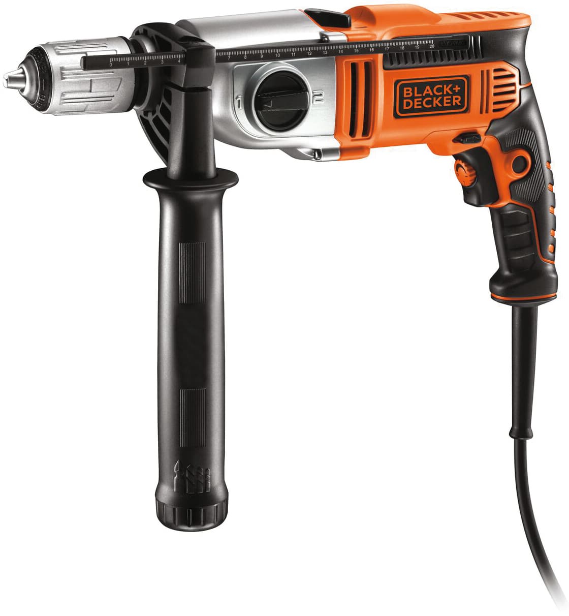 Trapano a Percussione Reversibile KR911K Qs 910 W Black+Decker - 4