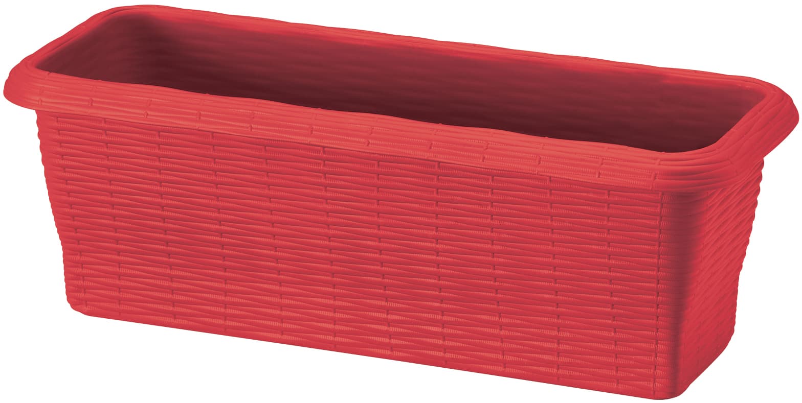 Fioriera Rettangolare Paglia Normal Colore Corallo Cm 60 x 20X17 5 H Bama - 3
