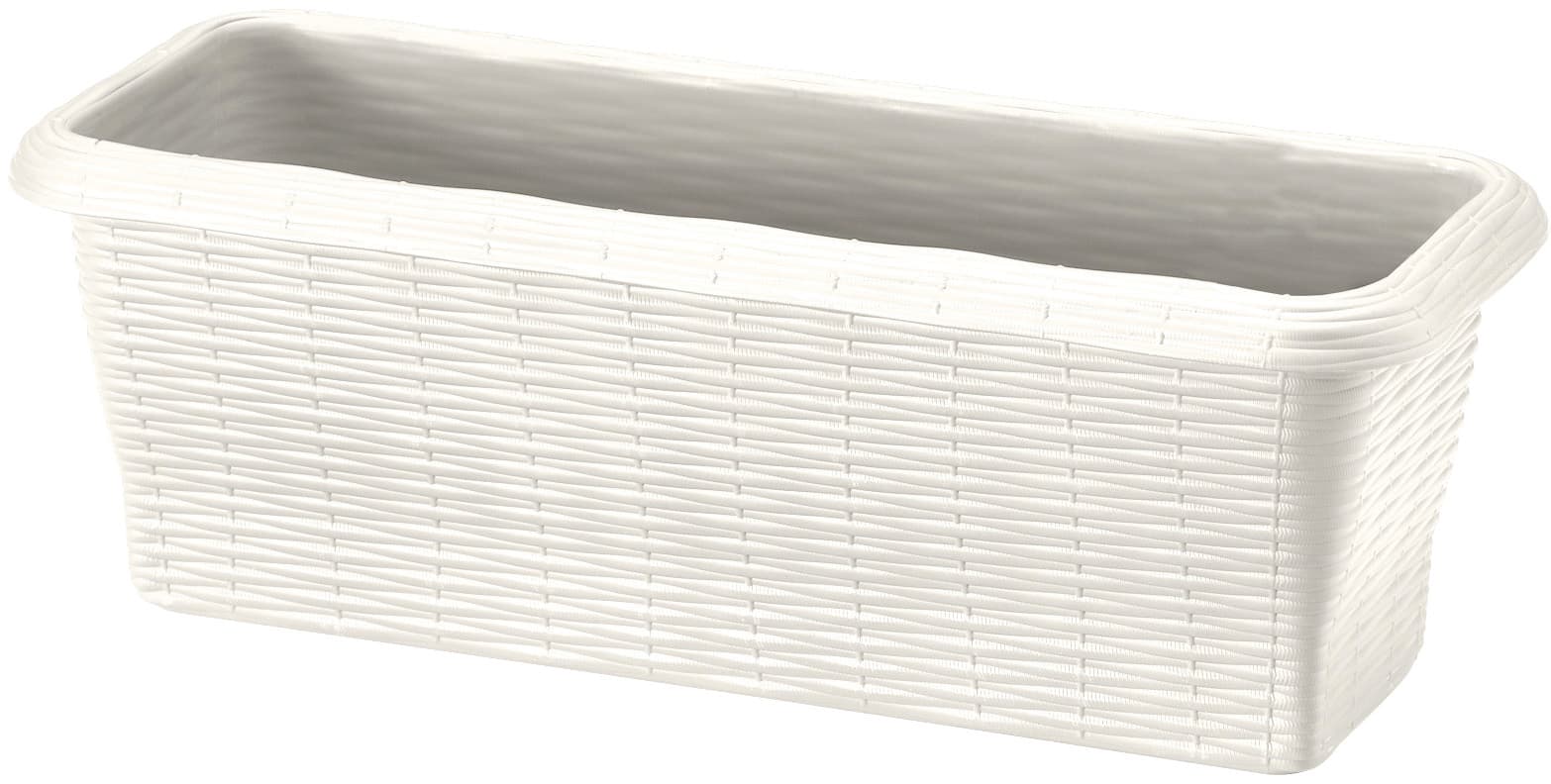 Fioriera Rettangolare Paglia Normal Colore Panna Cm 50 x 20X17 5 H Bama - 5