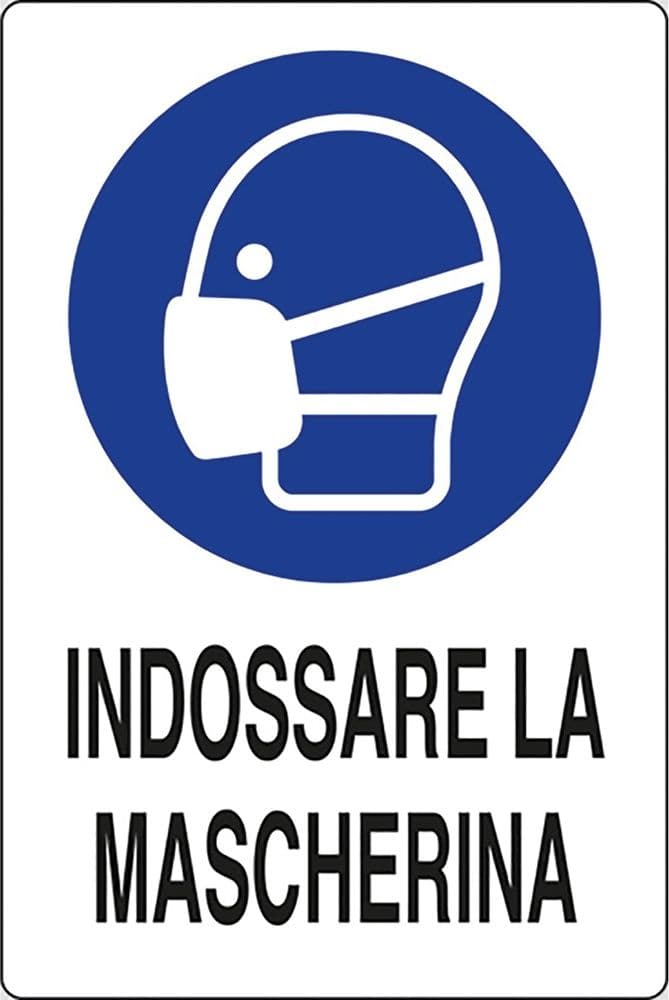 Cartello Segnaletica Usare la Mascherina 10 Pezzi - 3
