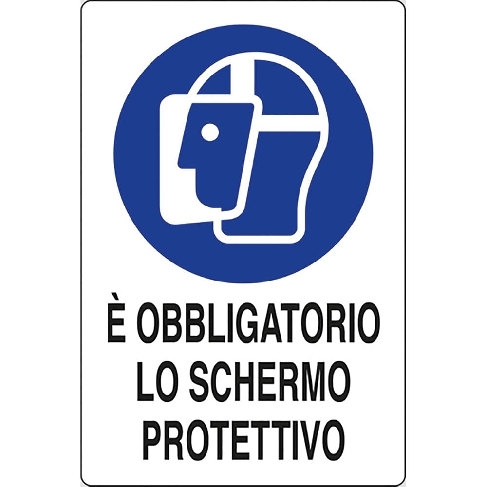 Cartello Segnaletica Obbligatorio Schermo Protettivo 10 Pezzi - 3