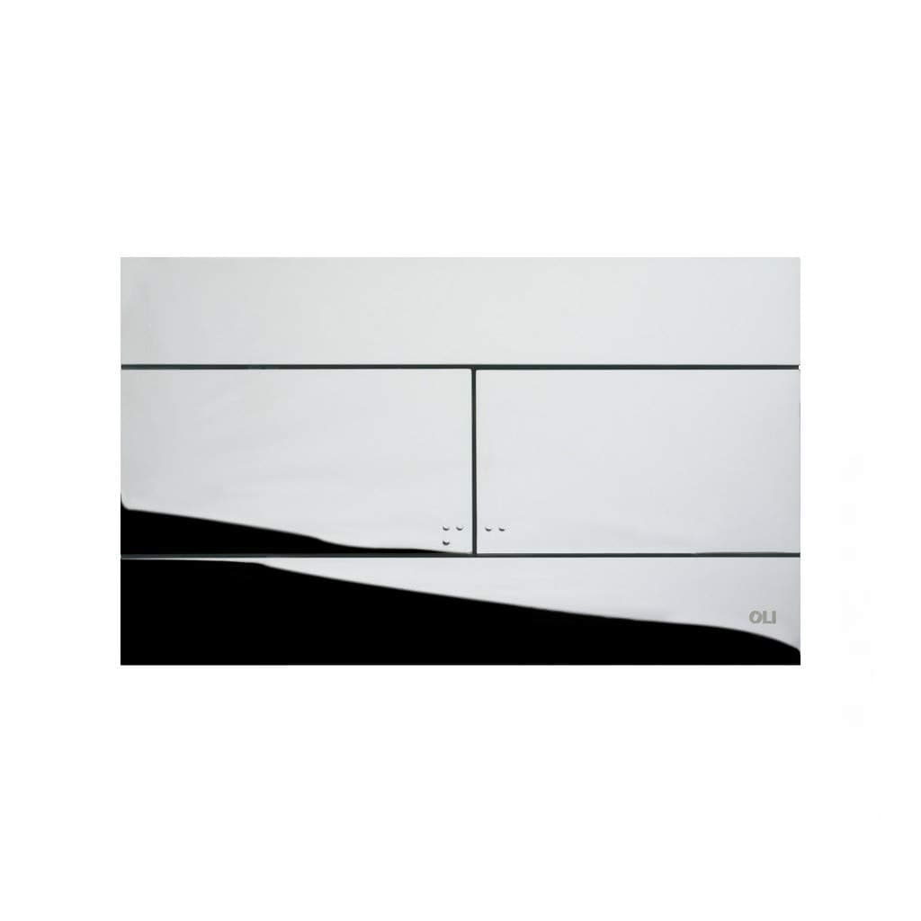 Placca Dual Cassetta Incasso Doppio Scarico Slim Cromata 659044 Oli - 4