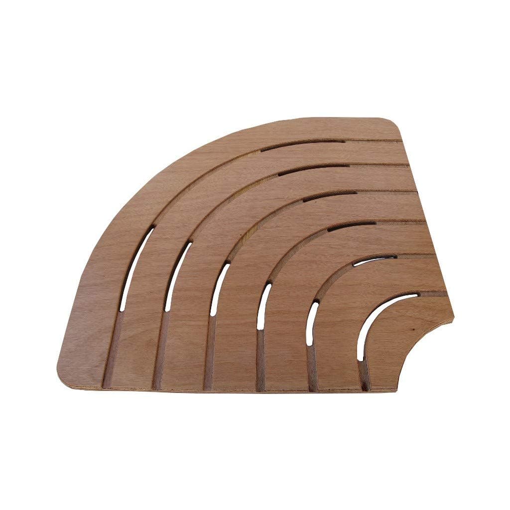 Pedana Piatto Doccia Angolare Antiscivolo 61 cm Legno Marino Okumè Castel - 9
