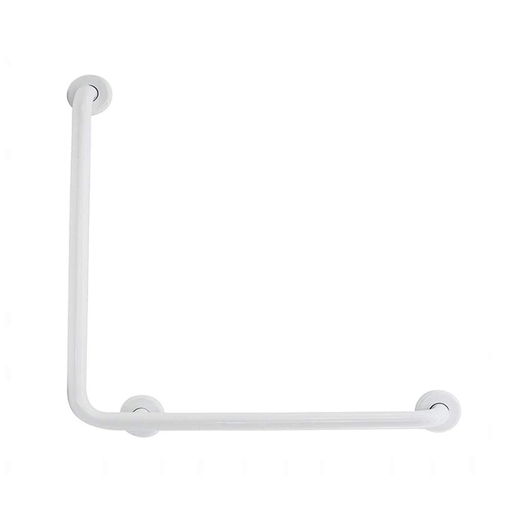 Barra Disabili ad Angolo Maniglione 600X600 Acciaio Inox Bianco Nofer - 3