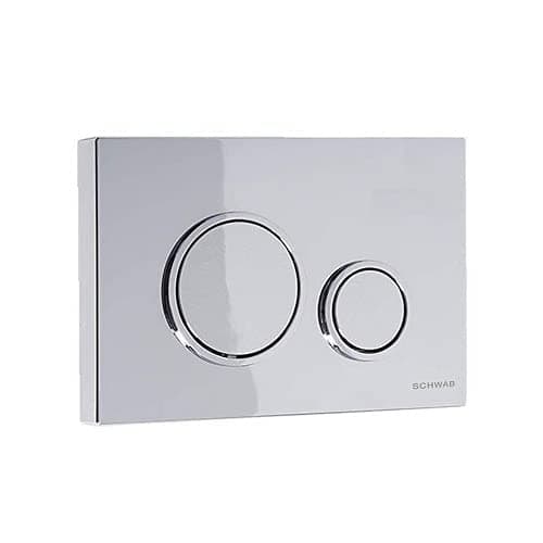 Placca Vela Cromata Doppio Scarico per Cassetta Schwab P47 0130 0253 - 3