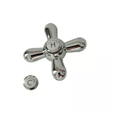 Maniglia per Rubinetto Manopola di Ricambio Cromata 01295 Daisy Teorema - 2