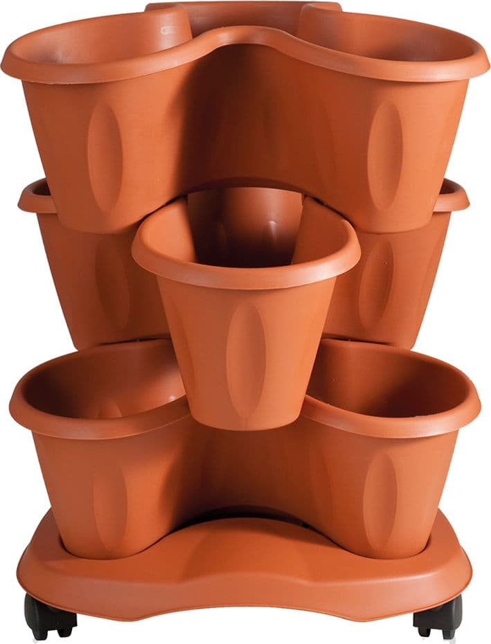 Set Vaso Ø Bama Trifoglio 6 Lt Terracotta 40 X 51 cm