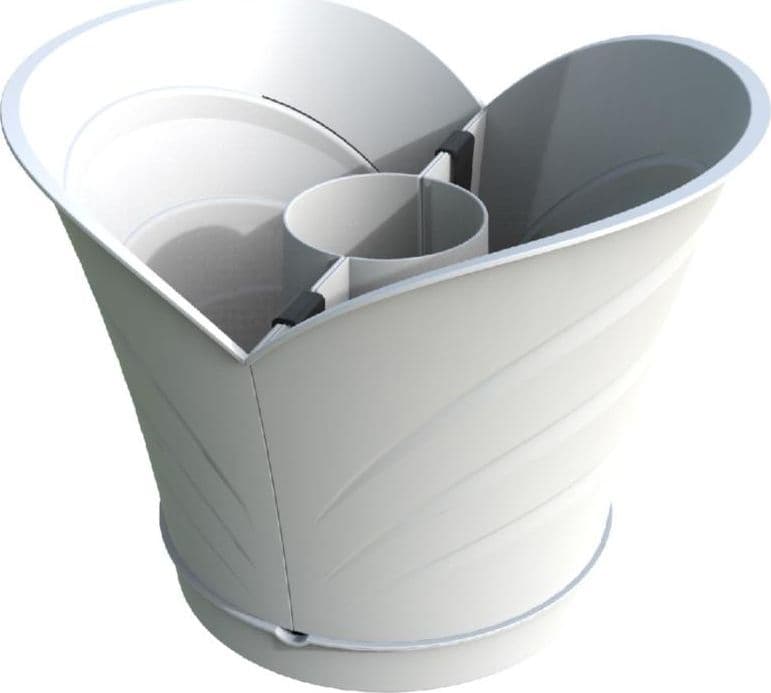 Vaso in Set Bama Tulipano 5 Lt Bianco 34,5 X 19 X 30 cm