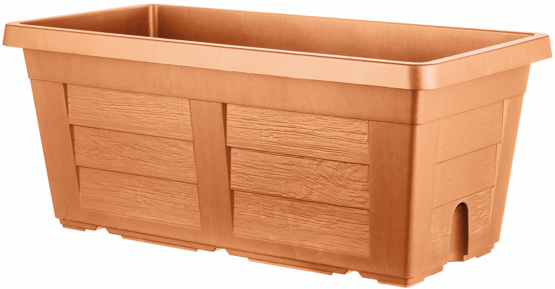 Fioriera Rettangolare Legno Colore Cotto Chiaro Cm 100 x 44X40 H Bama - 3