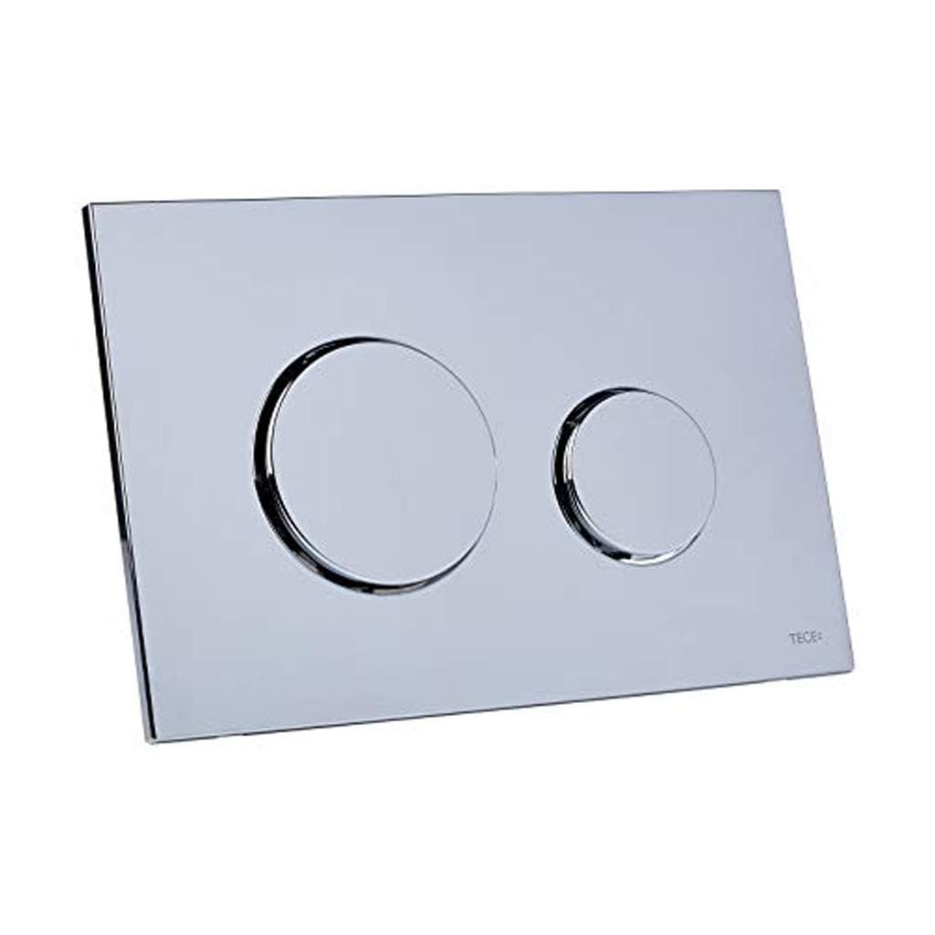 Placca Design Cromo Lucido Sottile Doppio Scarico Cassetta 9240626 Tece - 7