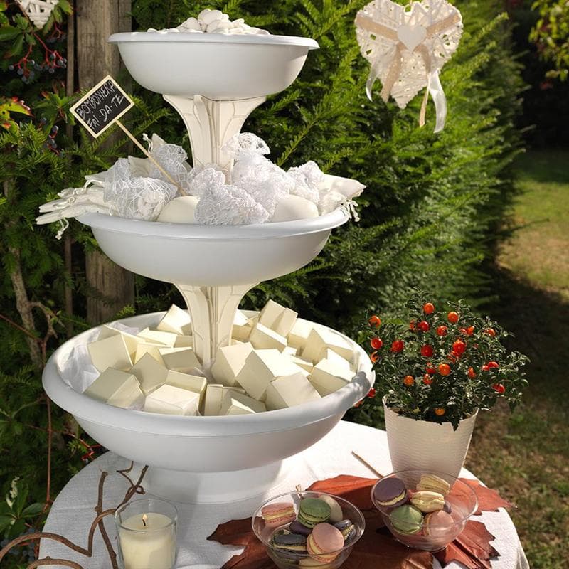 Ciotola per Fiori Ø 40 50 Bama Fontana Bianco 30 cm - 6