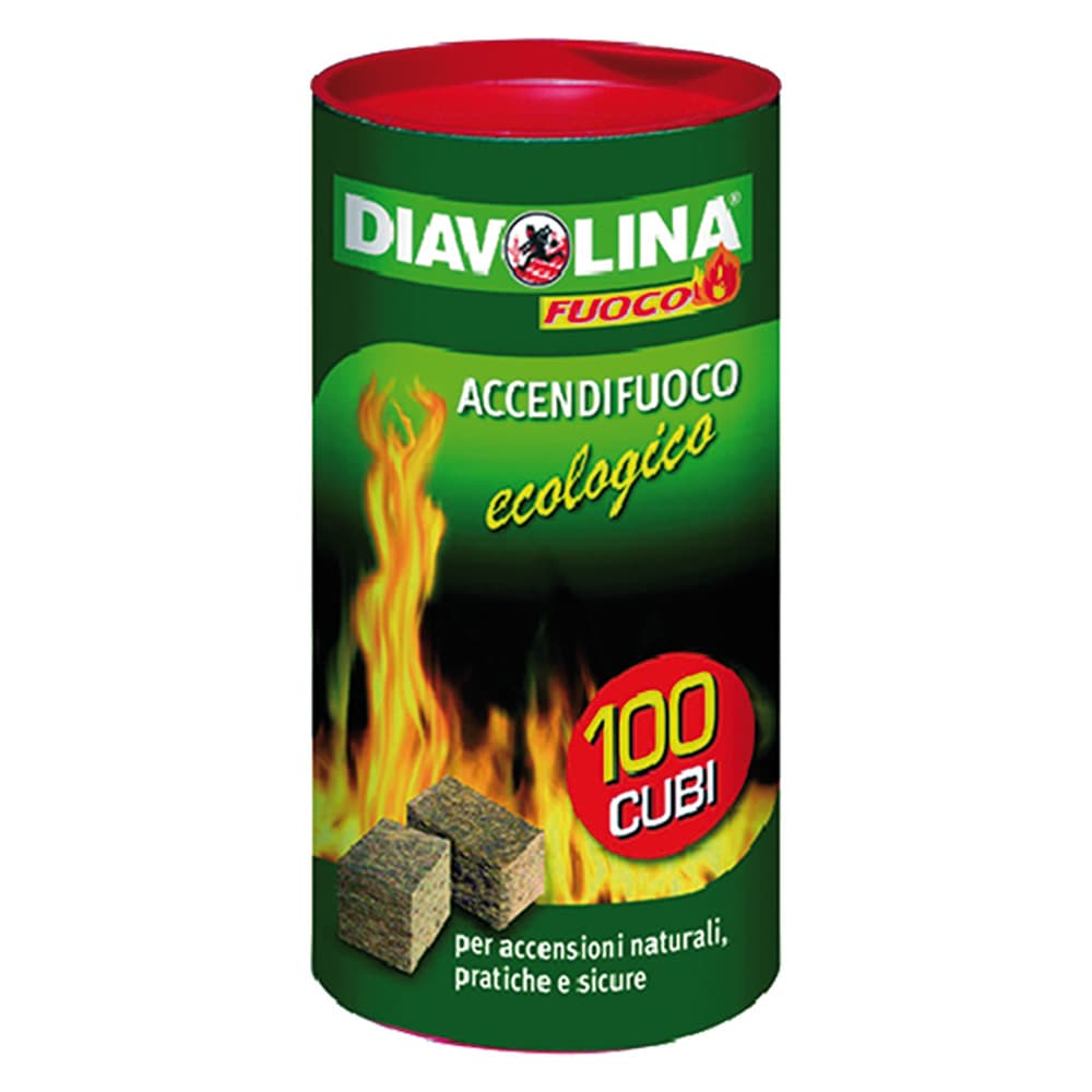 Diavolina 100 Cubi Art 15317 6 Confezione Diavolina Accendifuoco Ecologica - 2