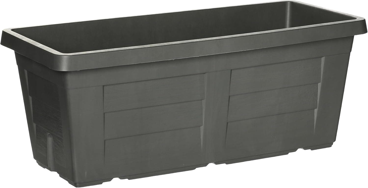 Fioriera Rettangolare Bama Antracite (Senza Sottovaso) 80 x 40 x 34 cm - 4