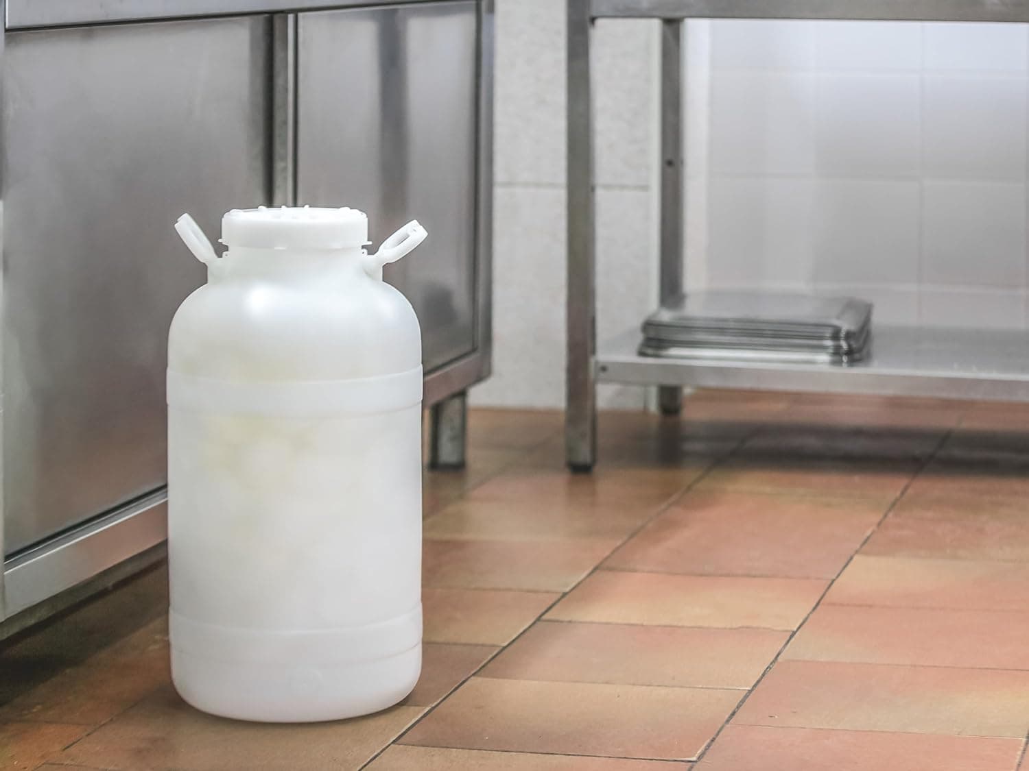Bidone Fusto Bocca Larga Plastica Ecoplast 4 Pezzi 25 lt - 6