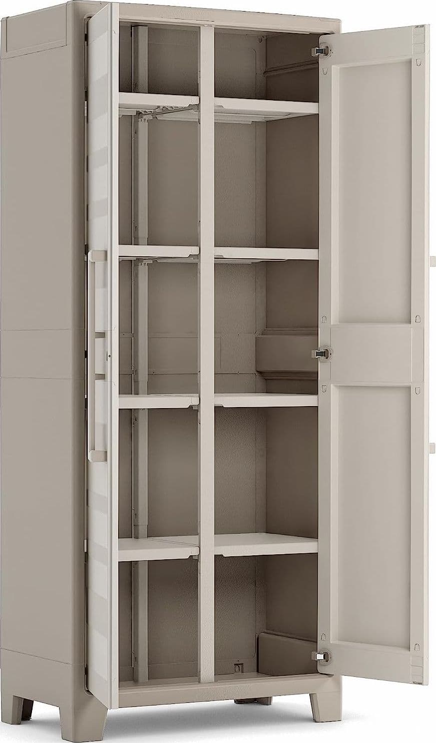 Armadio Resina 8 Ripiani Ribaltabili Beige - 11