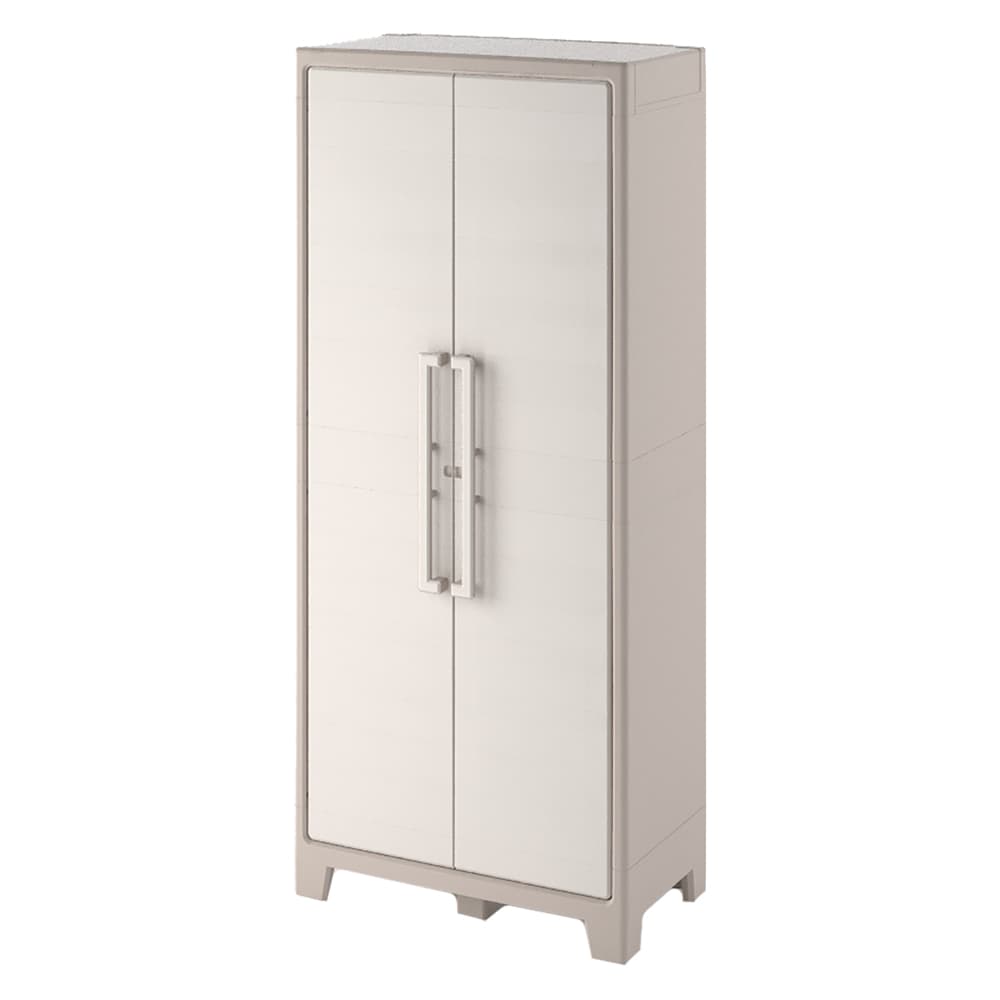 Armadio Resina 4 Ripiani Ribaltabili Beige - 9