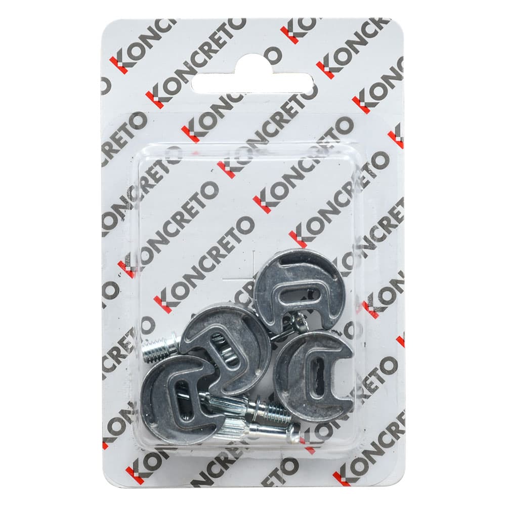 Giunzione Eccentrica con Tirante M6 Ø 25 mm in Zama per Mobili 4 Pezzi – Koncreto