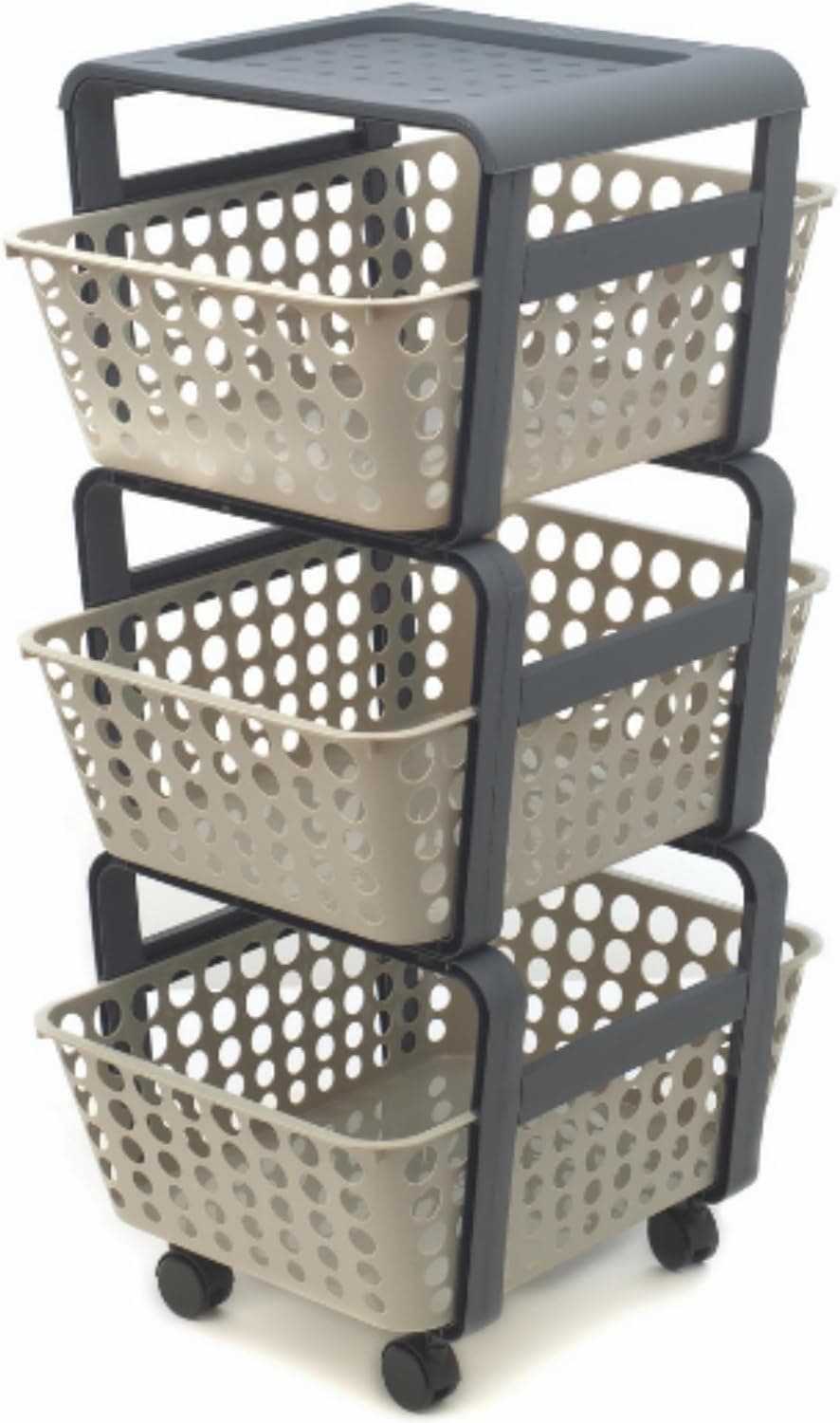 Carrello da Cucina con Cestelli Col. Tortora Ecoplast Modula - 7