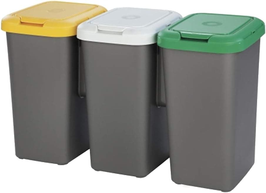 Pattumiera Raccolta Differenziata Set Tontarelli 25 lt 78,5 x 32 x 47,4 cm - 9