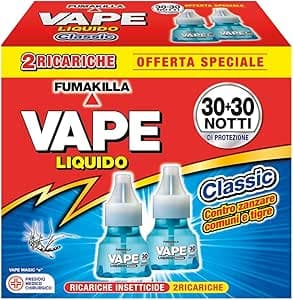 Vape, Bipacco Ricarica Liquida 30 Notti + 30 Notti, Efficace Contro 18 ml - 3