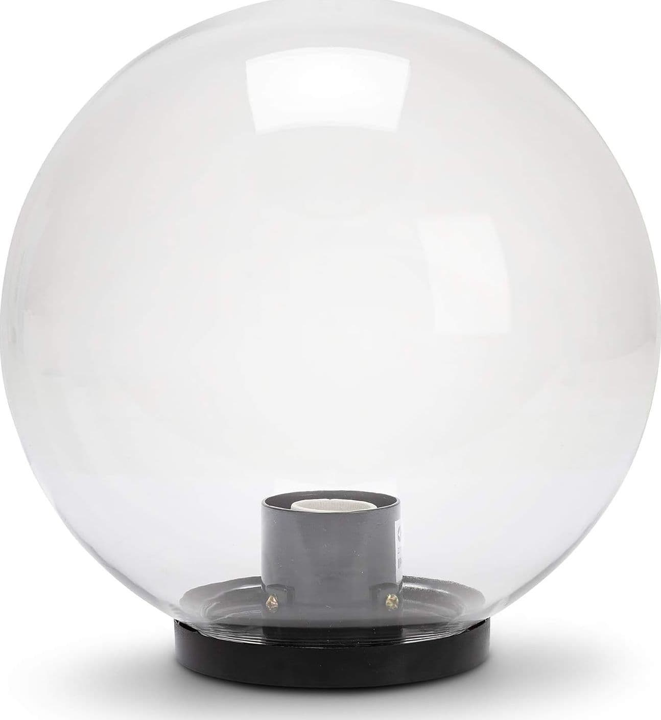 Lanterna Testa Palo Sfera Globo Trasparente Ø Lampione Esterno 20 cm - 8
