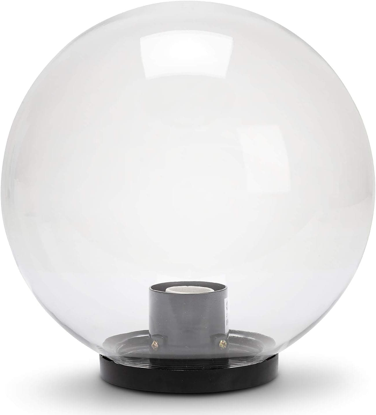Lanterna Testa Palo Sfera Globo Trasparente Ø Lampione Esterno 20 cm - 8