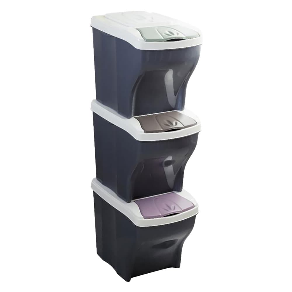 Pattumiera Raccolta Differenziata Set H Bama Poker 20 lt 28 x 40 x 31 cm - 6