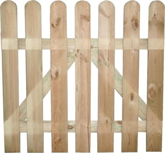 Cancello Steccato Legno Recinzione 6 Lamelle 100 X 80 cm 15 X 90 mm – Autres