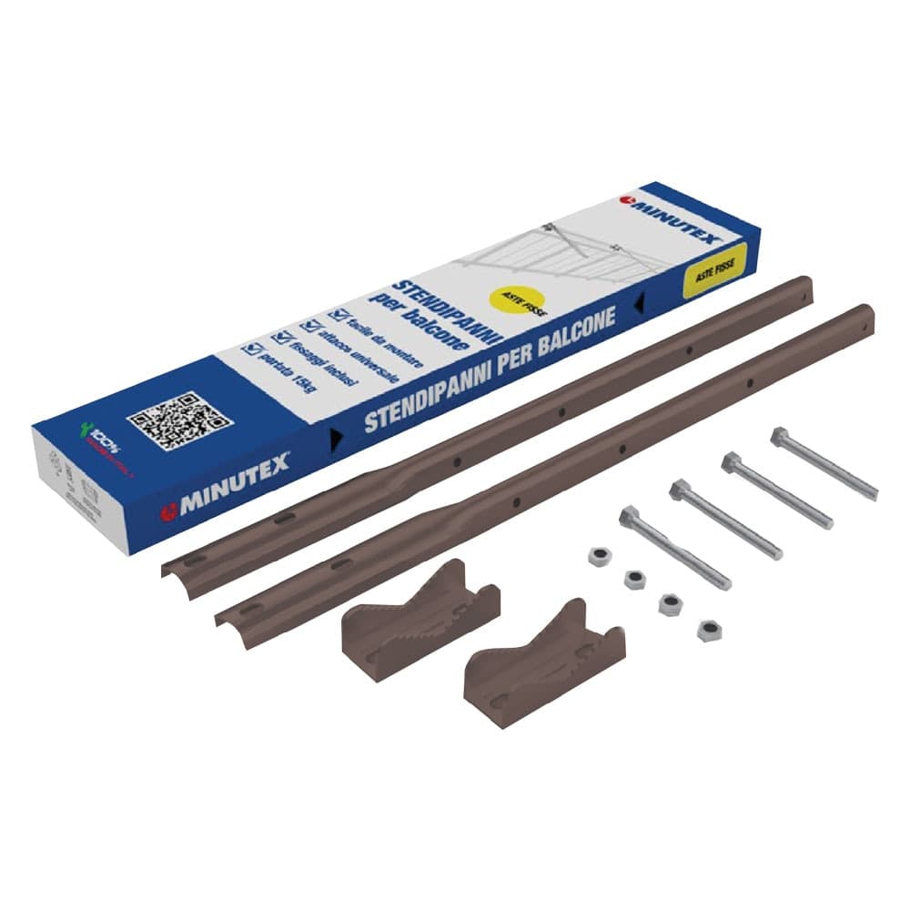 Stendibiancheria Fisso per Balcone Verniciato Antracite – Autres
