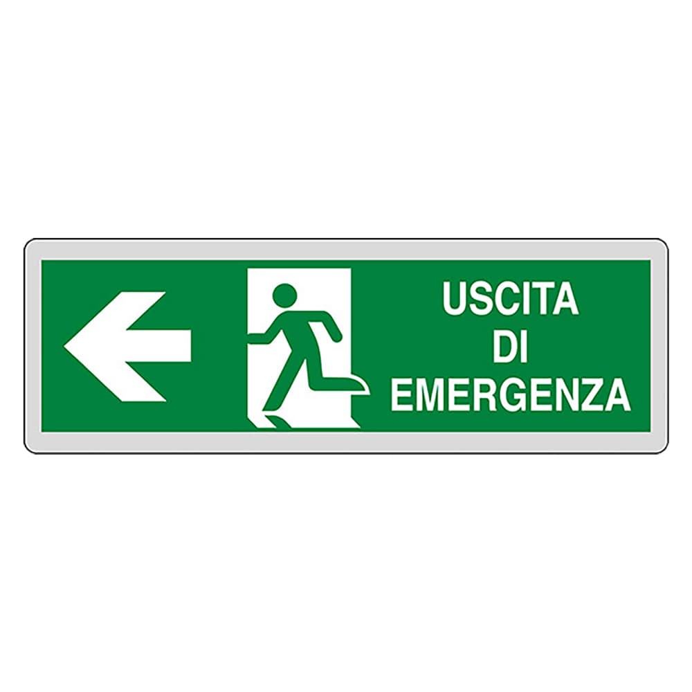 Etichetta Segnaletica Uscita Emergenza Sinistra Eurosignals - 3