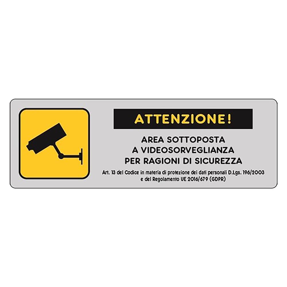 Etichetta Segnaletica Area Sottoposta a Videosorveglianza Telecamer - 3