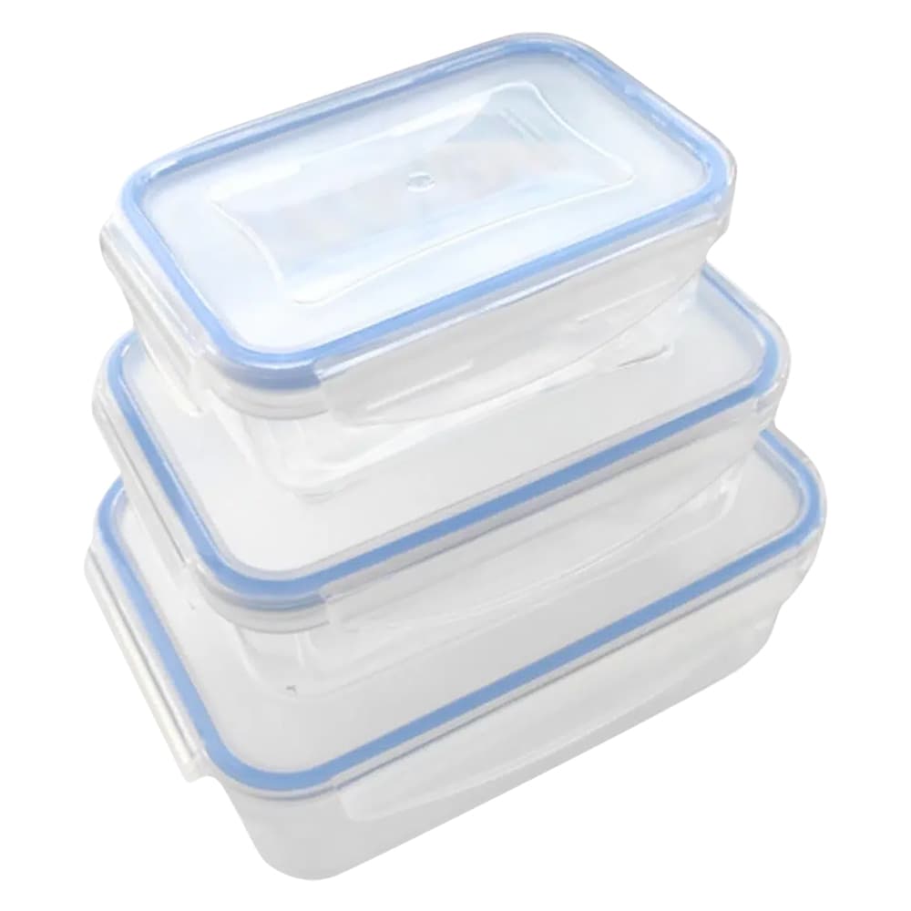 Contenitore Rettangolare Ecoplast Superlock Plastica Set 3 Pezzi 0,24 lt - 4