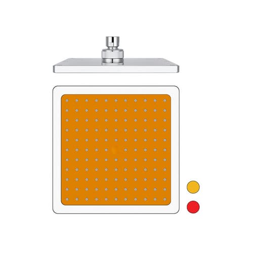 Soffione Doccia Quadro Modello 12618 200 mm Dh Arancio - 3