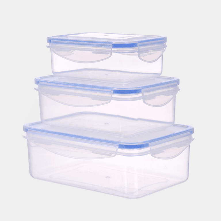 Contenitore Rettangolare Ecoplast Superlock Plastica Set 1,0 3 Pezzi 0,5 lt - 4