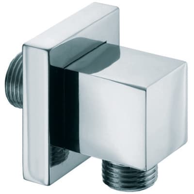 Presa D'acqua Quadra in Ottone con Rosone ½mx½m Bossi Cromo - 3