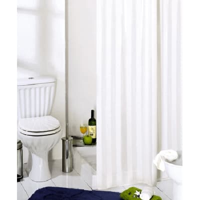 Tenda per Doccia 2 Lati in Tessuto CM.180 x 200 Mod Bianco Dh - 3