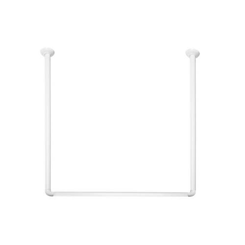 Bastone per Tenda Doccia 3 Lati Spire Bianco 80 x 80 x 80 cm - 3