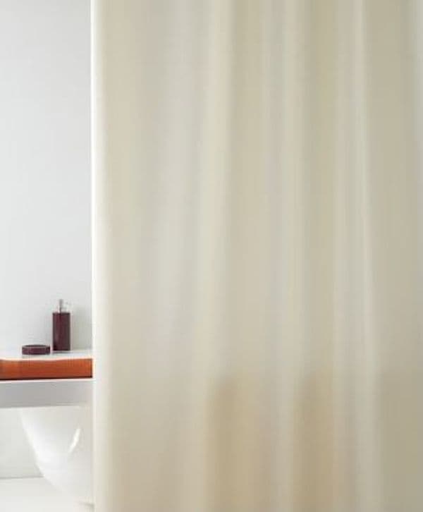 Tenda per Doccia 2 Lati in Tessuto Cm 180 x 200 Mod Beige Dh - 3