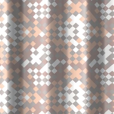 Tenda per Doccia 2 Lati in Tessuto Cm 240 x 200 Mod Framm Beige Dh - 3