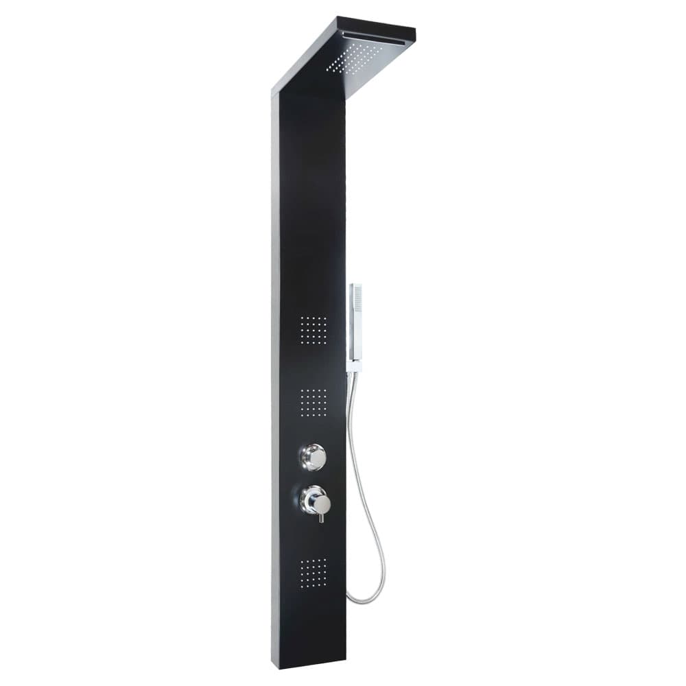 Parete Attrezzata Multifunzione Mod Manhattan Alluminio Metaf Nero - 6