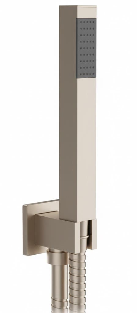 Kit Doccetta Doccia Minimale Quadra Nichel Spazzolato Opaco Remer - 3