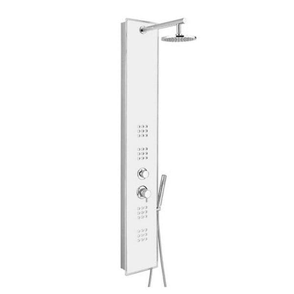 Parete Attrezzata Idroterapica Multifunzione Mod Crystal Metaf Bianco - 2