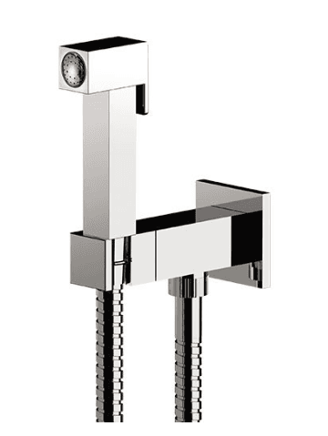 Set Rubinetto Miscelatore con Doccetta Doccia Shut Off Quadro Cromo Remer - 3