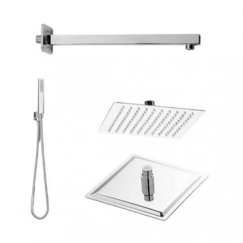 Kit Soffione Doccia Restyling Smart Metaf Quadrato Cromo Lucido - 3