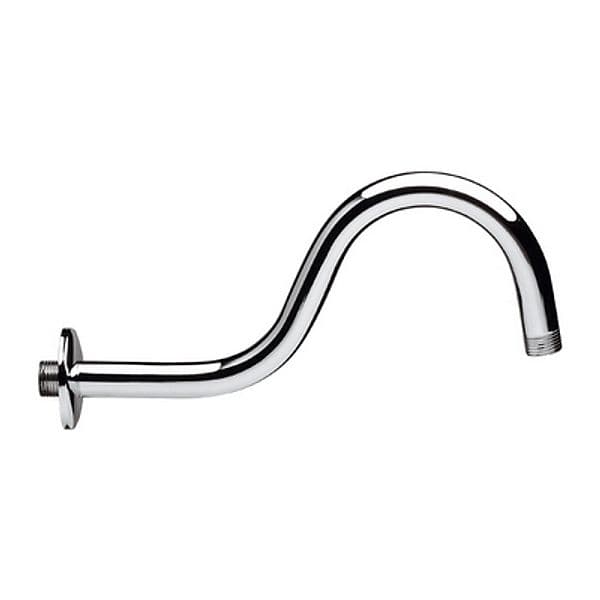 Braccio Doccia Curvo in Ottone Pesante Cromato 29 cm Remer - 3