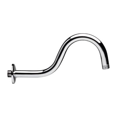 Braccio Doccia Curvo in Ottone Pesante Cromato 29 cm Remer - 3