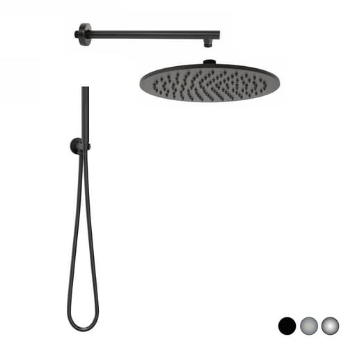 Kit Soffione Doccia Tondo Seven Metaf Spazzolato - 2